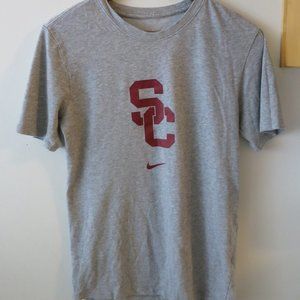 Grey USC Nike Dri-Fit Crew Neck T-Shirt